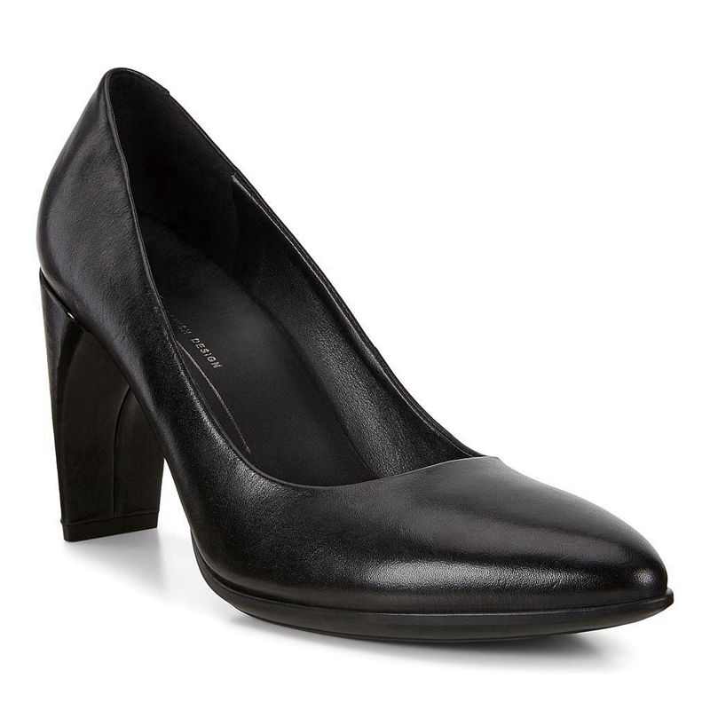 Pumps Ecco Shape 75 Pointy Sleek 2.0 Para Mujer,Negras,581693-LHV